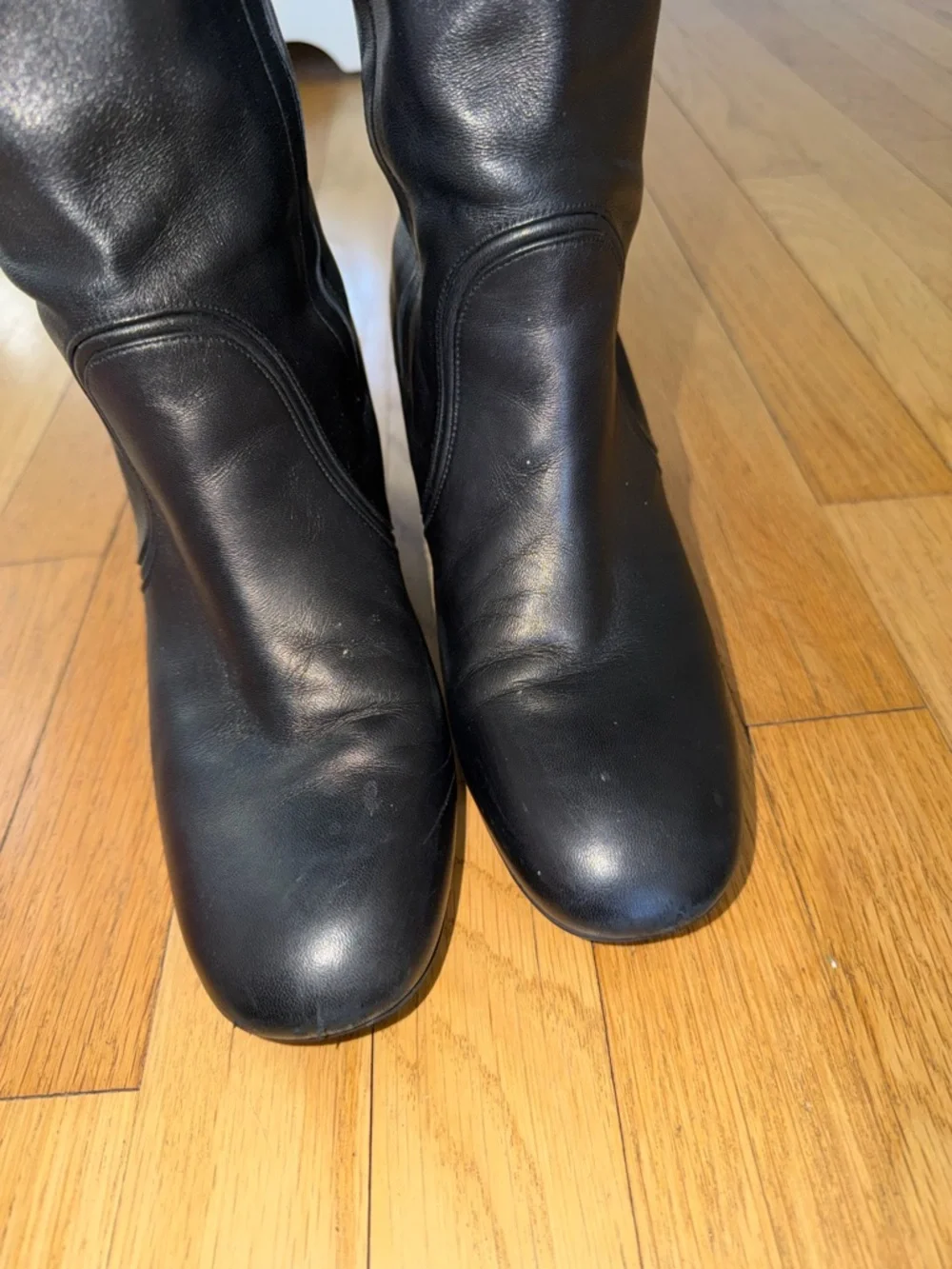 Stewart Weitzman Black Over-the-Knee Women’s Leather Boots - Size 9
